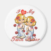 I (Heart) mijn Twin Sister Magneet (Voorkant)