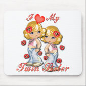 I (Heart) mijn Twin Sister Muismat (Voorkant)