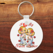 I (Heart) mijn Twin Sister Sleutelhanger (Voorkant)