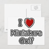I Heart Miniature Golf Briefkaart (Voorkant / Achterkant)