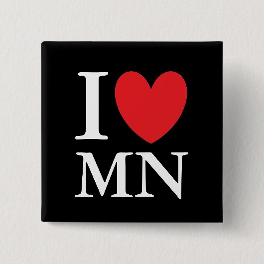 I Heart Minnesota Vierkante Button 5,1 Cm (Voorkant)