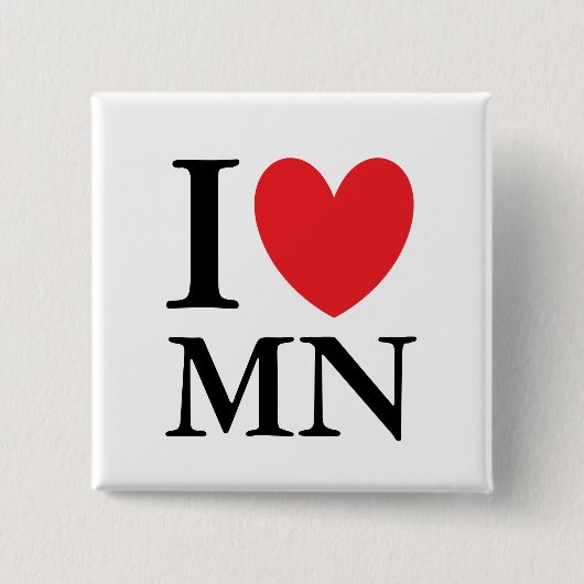 I Heart Minnesota Vierkante Button 5,1 Cm (Voorkant)
