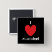I Heart Mississippi Button (Voorkant /achterkant)