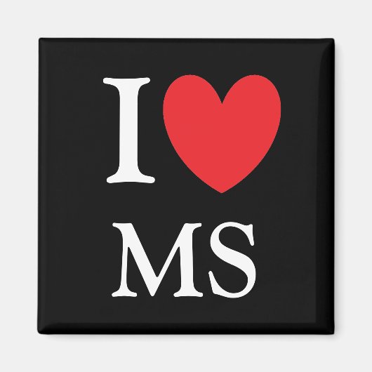 I Heart Mississippi Magnet (Voorkant)