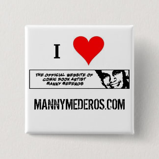 I HEART MM.COM-BUTTON VIERKANTE BUTTON 5,1 CM