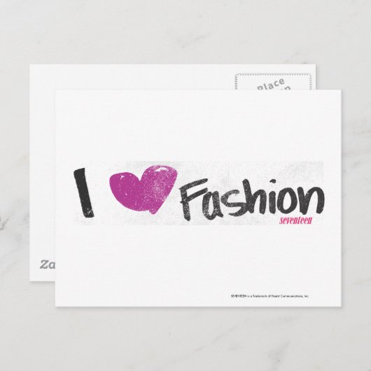 I Heart Mode Aqua Briefkaart (Voorkant / Achterkant)