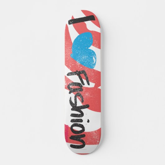I Heart Mode Aqua Skateboard (Voorkant)