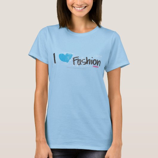 I Heart Mode Aqua T-shirt (Voorkant)