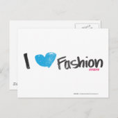 I Heart Mode Yellow Briefkaart (Voorkant / Achterkant)