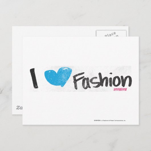 I Heart Mode Yellow Briefkaart (Voorkant / Achterkant)