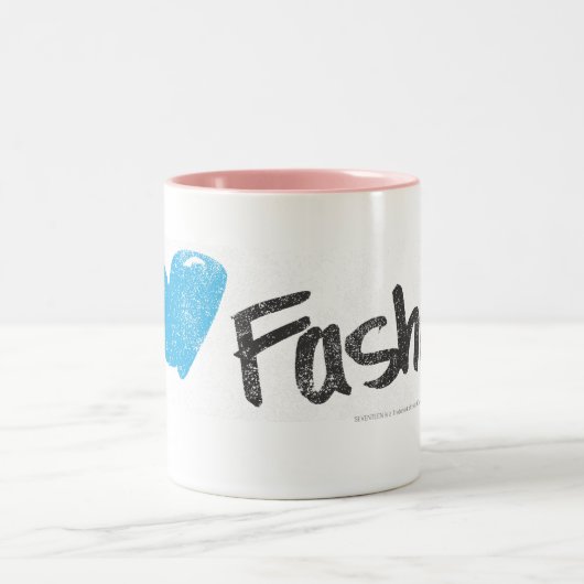 I Heart Mode Yellow Tweekleurige Koffiemok (Center)