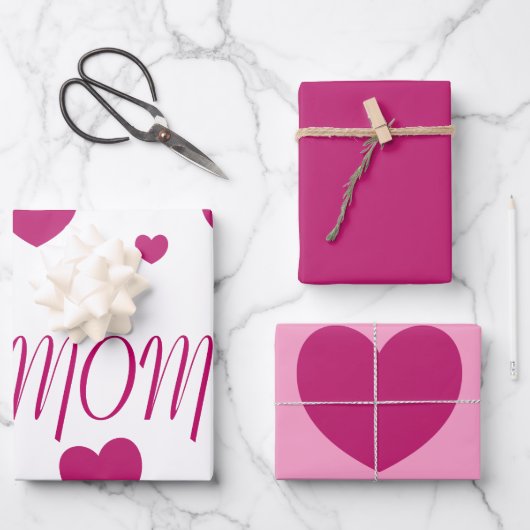 I Heart MOM Inpakpapier Vel (Voorkant)