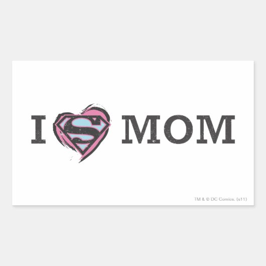 I Heart Mom Rechthoekige Sticker (Voorkant)
