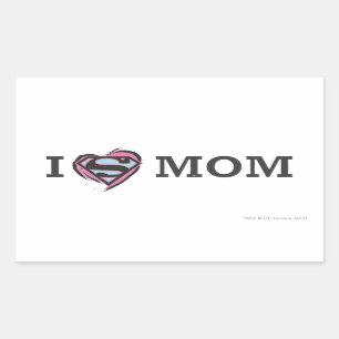 I Heart Mom Rechthoekige Sticker