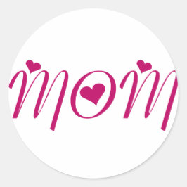 I Heart MOM Ronde Sticker