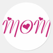 I Heart MOM Ronde Sticker (Voorkant)