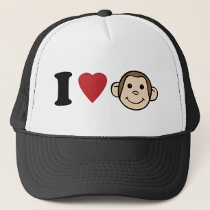 I Heart Monkeys Trucker Pet