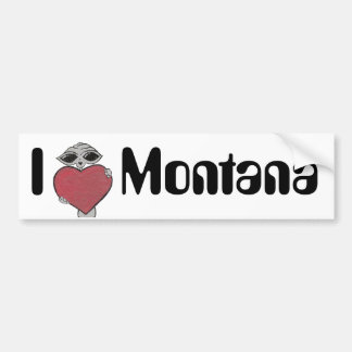 I Heart Montana Alien Bumpersticker