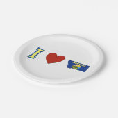 I Heart Montana Paper Party Borden Papieren Bordje (Gekanteld)