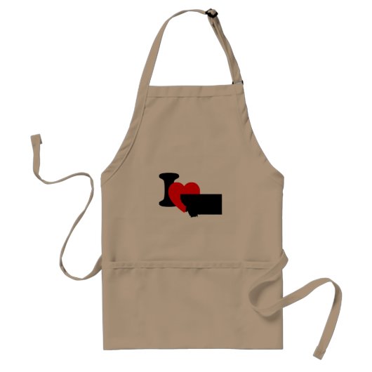 I Heart Montana Standaard Schort (Voorkant)