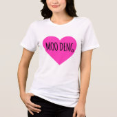 I Heart Moo Deng - Baby Hippo Moo Deng Tri-Blend Shirt (Voorkant)