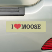 I Heart Moose Bumpersticker (Op auto)