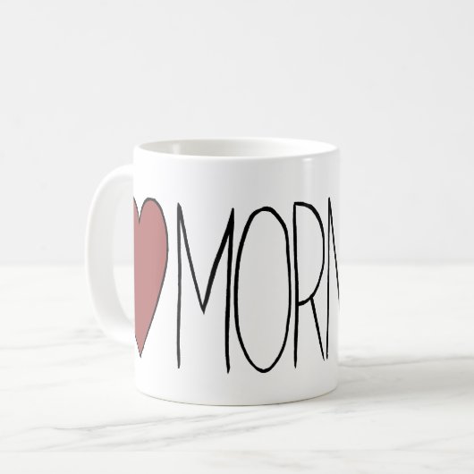 I Heart Mornings Koffiemok (Voorkant links)