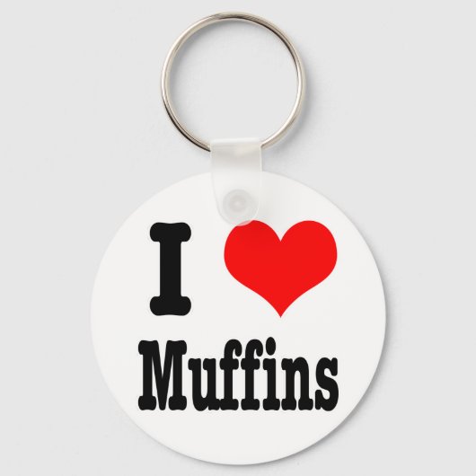 I HEART-muffins (LOVE) Sleutelhanger (Voorkant)