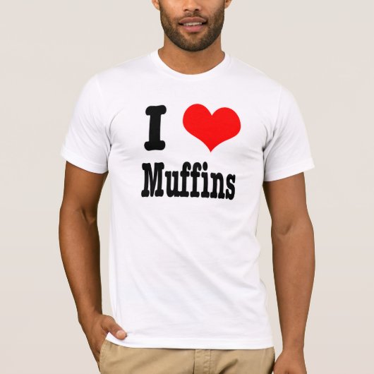 I HEART-muffins (LOVE) T-shirt (Voorkant)