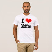 I HEART-muffins (LOVE) T-shirt (Voorkant volledig)