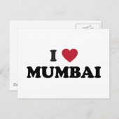 I Heart Mumbai India Briefkaart (Voorkant / Achterkant)