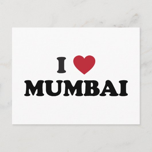 I Heart Mumbai India Briefkaart (Voorkant)
