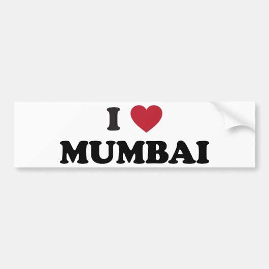 I Heart Mumbai India Bumpersticker (Voorkant)