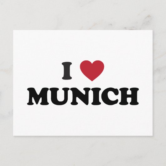 I Heart Munich Duitsland Briefkaart (Voorkant)