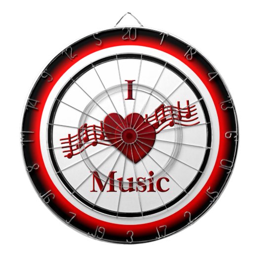I Heart Music Regulation Dart Board Dartbord (Voorkant)