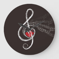 I HEART MUSIC Treble Clef Black