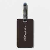 I HEART MUSIC Treble Clef Black Personalized Bagagelabel (Achterkant verticaal)