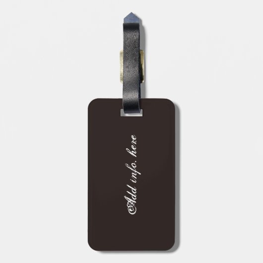 I HEART MUSIC Treble Clef Black Personalized Bagagelabel (Achterkant verticaal)