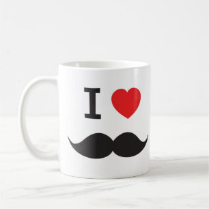 I Heart Mustache Koffiemok