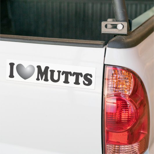 I Heart Mutts - Bumpersticker (Op Truck)