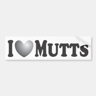 I Heart Mutts - Bumpersticker