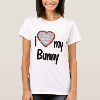 I Heart My Bunny - Schattige Red Heart Rabbit Foto T-shirt