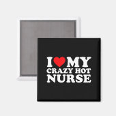 I Heart My Nurse Husband Wife Funny Matching Coupl Magneet (Voorkant / Achterkant)