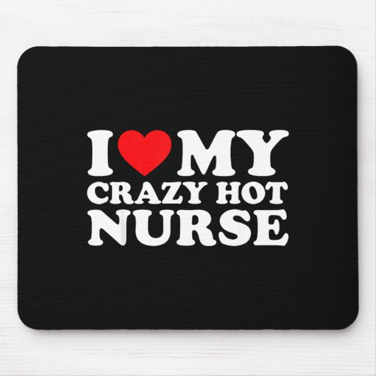 I Heart My Nurse Husband Wife Funny Matching Coupl Muismat (Voorkant)