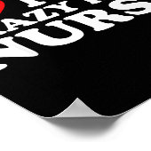 I Heart My Nurse Husband Wife Funny Matching Coupl Poster (Hoek)