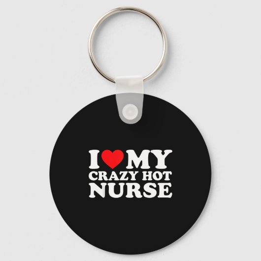 I Heart My Nurse Husband Wife Funny Matching Coupl Sleutelhanger (Voorkant)
