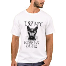 I Heart My Russian Blue, Cat Pawprints Black