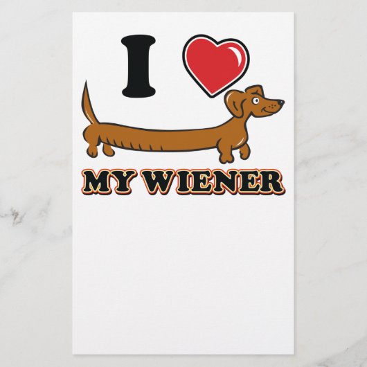I-HEART-MY-WEINER BRIEFPAPIER (Voorkant)