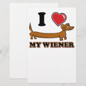 I-HEART-MY-WEINER BRIEFPAPIER (Voorkant / Achterkant)