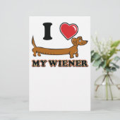 I-HEART-MY-WEINER BRIEFPAPIER (Staand voorkant)